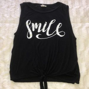 black smile tank top